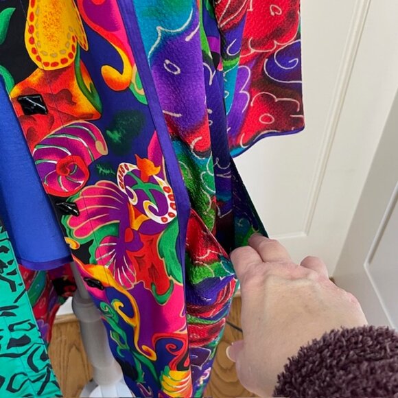 Maggie Shepherd Australia Vintage Artwear Boho Kimono Set Vibrant Large - Picture 6 of 11